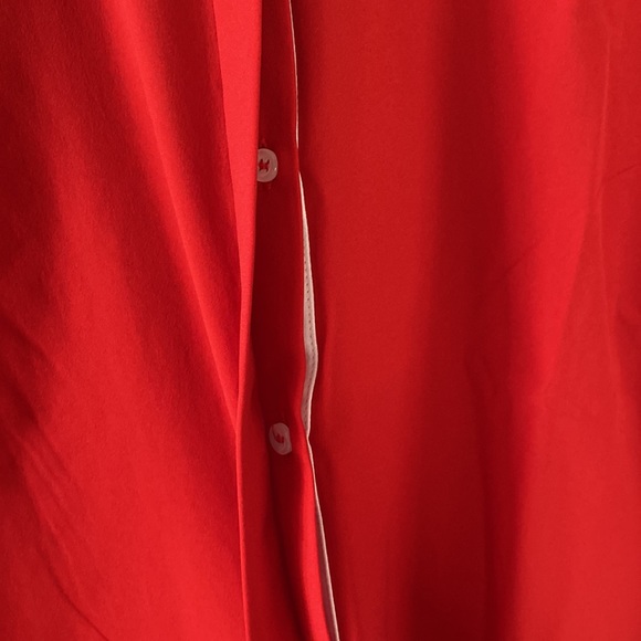 Red Blouse Ladies Button Up - Picture 4 of 8